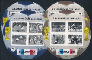 1998 Európa legjobb labdarúgói emlékív pár fogazott és vágott, 2-2 azonos sorszámmal (12.000)