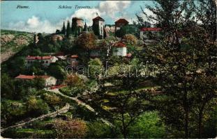 1909 Fiume, Rijeka; Schloss Tersatto. Purger &amp; Co. / Terszat vára / Trsat Castle (fa)