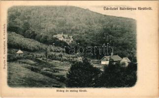 Bálványosfürdő, Baile Balvanyos (Torja, Turia); hideg és meleg fürdő. Bogdán F. fényképész / spa, ba...