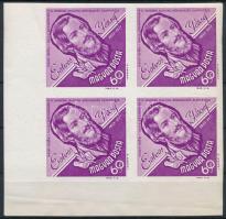 1963 Évfordulók (I.) Eötvös József 60f ívsarki vágott 4-es tömb
