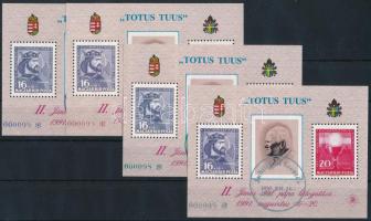 2000 Jubileumi Szentév 4 db-os emlékív garnitúra (18.000)