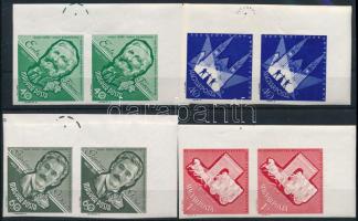 1963 Évfordulók (I.) 4 db ívsarki vágott pár (9.200)