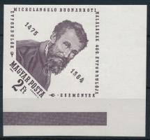 1964 Évfordulók (II.) Buonarroti 2Ft ívsarki vágott bélyeg