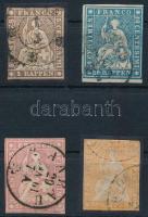 Svájc 1854 Mi 13-16 (Mi EUR 160,-) (15Rp javított / repaired)