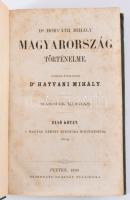 Horváth Mihály: Magyarország történelme. Ujonnan átdolgozta: Hatvani Mihály. I. köt. A magyar nemzet Európába költözésétől 1301-ig. Pest, 1860, Heckenast Gusztáv (Landerer és Heckenast-ny.), IV+501+[3] p. Második kiadás. Egészvászon-kötésben, kissé viseltes, foltos borítóval, kissé foltos lapokkal.