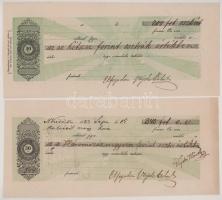 1889-1890. (4xklf) 10kr (2xklf) + 20kr + 30kr váltó kitöltve, okmánybélyegekkel, bélyegzéssel T:F-VG