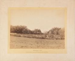 cca 1890 Morvavölgyi Vasút - Hirsch báró kastélya Morvaszentjánoson (Felvidék), kartonra kasírozott ...