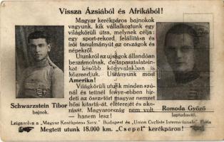 Graz, Neues Schlossbergsteig / hátoldalon Schwarzstein Tibor és Romoda Győző kerékpáros bajnokok vil...