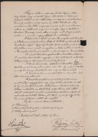 1896-1897 Hets Ödön részére szóló, Soroksár határában, a soroksári Duna bal-partján létesítendő hala...