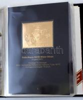 Zambia 1986. 7xklf 1,50Kw névértékű, 22 karátos aranyfóliás bélyegek, eredeti, "A 25 leghíresebb modell 100 év autótörténelméből" albumban Zambia 1986. 7xklf 1.50Kw face value, 22 carat gold foil stamps, original, in "The 25 most famous models from 100 years of automotive history" album