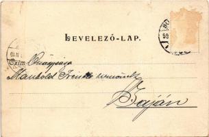 1899 Macskák művészlap / cats art postcard. litho (b)