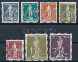 1949 UPU sor Mi 35-41 (Mi EUR 750,-) (50Pf enyhén hajtott / lightly folded)