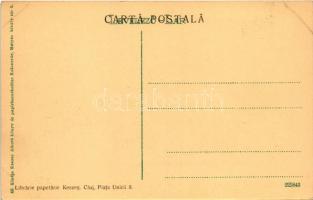 Kolozsvár, Cluj; Szamos híd környéke, Gergely János üzlete. Keszey Albert kiadása / Calea Regele Fer...