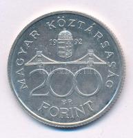 1992. 200Ft Ag "MNB" T:AU,XF Adamo F13