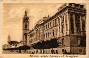 1922 Kolozsvár, Cluj; Unitárius kollégium és templom. Rigó Árpád utóda kiadása / Unitarian church an...