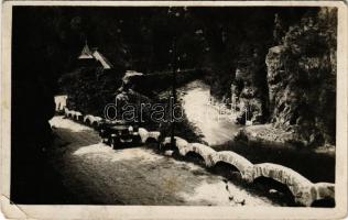 1931 Petrozsény, Petrosany; szurduki szoros, automobil. Szabó kiadása / Pasul Surduc / mountain pass, automobile (EM)
