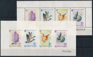 1964 Bélyegnap Monográfia blokkpár, az utolsó két számjegy megegyezik, a vágott kis számmal (18.000)