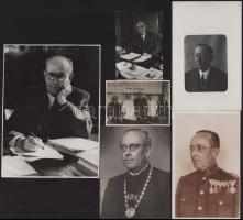 cca 1920-1966 Proszt János (1892-1968) kémikus, vegyészmérnök 17 fotója, 1 fotó felületén aláírásáva...