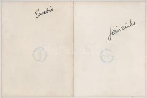 Eusébio (1942-2014) portugál, Jairzinho (1944-) brazil, és Paulo César (1949-) brazil labdarúgók fot...