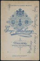 cca 1910 Theodor Pallady (1871-1956) román festőművész portréja, számos kitüntetéssel, keményhátú fo...