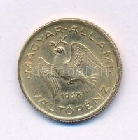 1948. 10f Cu-Al "citromsárga" Artex utánveret T:UNC,AU