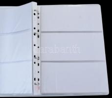 Használt, de jó állapotú négygyűrűs bankjegyberakó album, összesen 31db hármas berakólappal