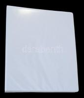 Használt, de jó állapotú négygyűrűs bankjegyberakó album, összesen 31db hármas berakólappal