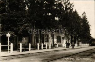 1933 Marcali, vasútállomás. Vitéz Kovácsffy Arnold kiadása