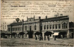 1905 Makó, Városháza, Tokár András, Berliner Mór üzlete. Vészi Dezső kiadása (fl)