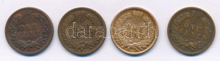 Amerikai Egyesült Államok 1889-1903. 1c bronz "Indián fej" (4x) T:VF,F
United States of A...