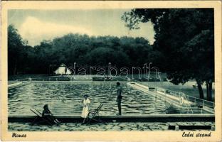 1944 Monor, Erdei strand, fürdőzők (EB)