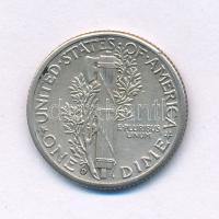Amerikai Egyesült Államok 1943. 1d (10c) Ag "Mercury" T:XF patina
USA 1943. 1 Dime (10 Ce...