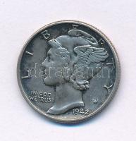 Amerikai Egyesült Államok 1942. 1d (10c) Ag "Mercury" T:XF patina
USA 1942. 1 Dime (10 Ce...