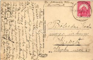 Pusztaszer (Mindszent), Templom rom, kirándulók. Horváth Antal kiadása (EB)