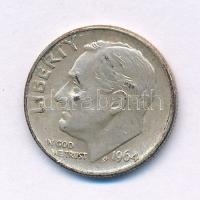 Amerikai Egyesült Államok 1964. 1d (10c) Ag "Roosevelt" T:XF patina
USA 1964. 1 Dime (10 ...