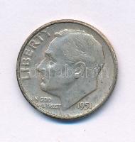 Amerikai Egyesült Államok 1951. 1d (10c) Ag "Roosevelt" T:VF patina USA 1951. 1 Dime (10 Cents) Ag "Roosevelt" C:VF patina Krause KM#195