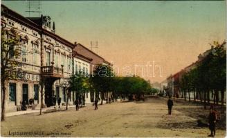 1910 Liptószentmiklós, Liptovsky Mikulás; Felső-Husták, utca, üzletek / street view, shops