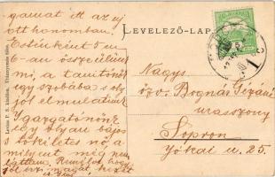 1912 Modor, Modra; Városi villa a fövenyen. Levius P. S. kiadása / Städt. Vill am Sand / villa (felü...