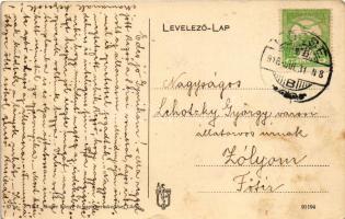 1916 Lőcse, Levoca; Erzsébet tér, M. kir. állami leányiskola, templom. Singer kiadása / square, girl...
