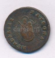 1763. Rézdénár "Mária Terézia / zárt korona" T:XF patina
Huszár: 1756, Unger III.: 1278