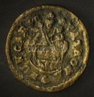 1706KB Rézpoltúra "II. Rákóczi Ferenc" Körmöcbánya (1,56g) T:F ph., patina Hungary 1706KB Poltura Cu "Francis II Rákóczi" Kremnitz / Kremnica (1,56g) C:F edge error, patina Huszár: 1549., Unger II.: 1139.a