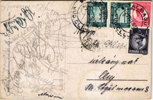 1932 Marosvécs, Vécs, Wetsch, Brancovenesti; Kemény kastély / castle (ragasztónyom / glue mark)