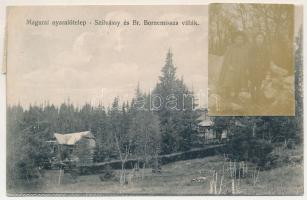 1918 Szamosfő, Maguri; Magurai nyaralótelep, Szilvássy és Báró Bornemisza villák, ráragasztott kis f...