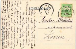 1912 Lippa, Lipova; Fő utca, Huszarek G. A., Weisz Vilmos üzlete. Konstantin Sándor kiadása / main s...