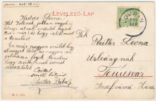 1909 Lovrin, Báró Lipthay kastély. W.L. 1261. / Baron Liptay'sches Kastell / castle (EB)