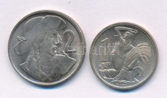Csehszlovákia 1946. 1K Cu-Ni + 1948. 2K Cu-Ni T:AU
Czechoslovakia 1946. 1 Koruna Cu-Ni + 1948. 2 Ko...