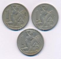 Csehszlovákia 1922-1924. 1K Cu-Ni (3xklf) T:XF,VF
Czechoslovakia 1922-1924. 1 Korun Cu-Ni (3xdiff) ...