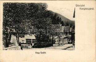 Koritnyica, Korytnica; Nagy szálloda és étterem. Kohn A. kiadása / hotel and restaurant (EK)