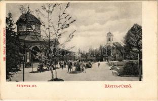 Bártfa, Bártfafürdő, Bardejovské Kúpele, Bardiov, Bardejov; Főforrás tér. Divald Adolf 160. / square...