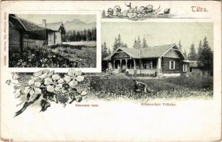 Késmárkiitató, Kezmarské Zlaby (Tátralomnic, Magas-Tátra, Vysoké Tatry); Késmárki itató, turistaház,...